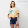 Womens Fashion Tie Dye Summer Short Sleeve T-Shirt